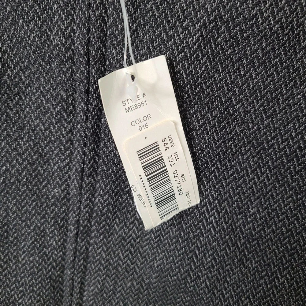 Perry Ellis Vest Mens XL Gray Herringbone Full Zip Wool Blend Casual Lined NEW